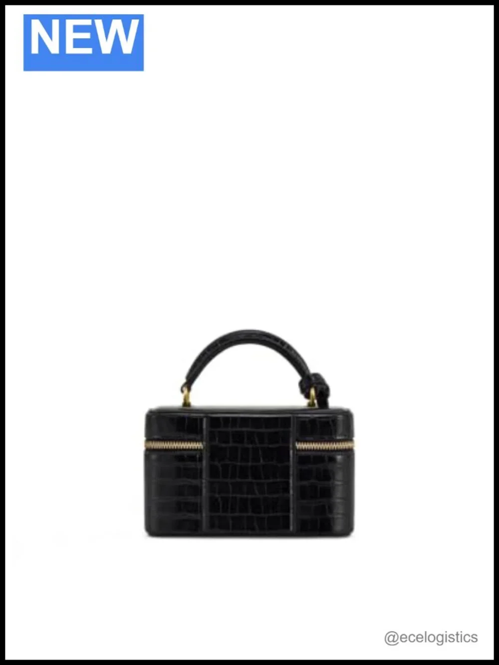 Croc-Embossed Vegan Leather Top Handle Bag Satchel with Detachable Strap
